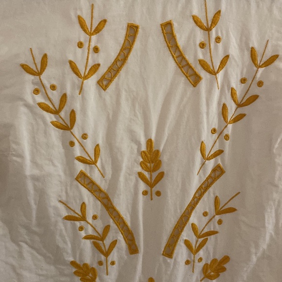 Loft Cream/gold embroidered dress - Picture 3 of 5